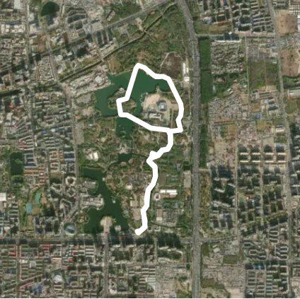 Chaoyang Park South Gate Loop in Bei Jing Shi | Walking Map