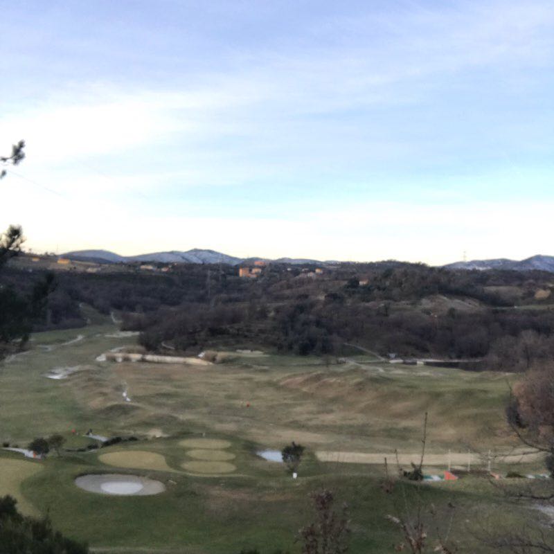 Golf walk walking route map in Schivà