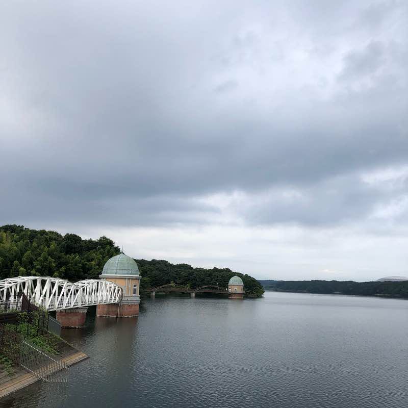 Lake Tama circuit (clockwise) walking route map in Higashimurayama