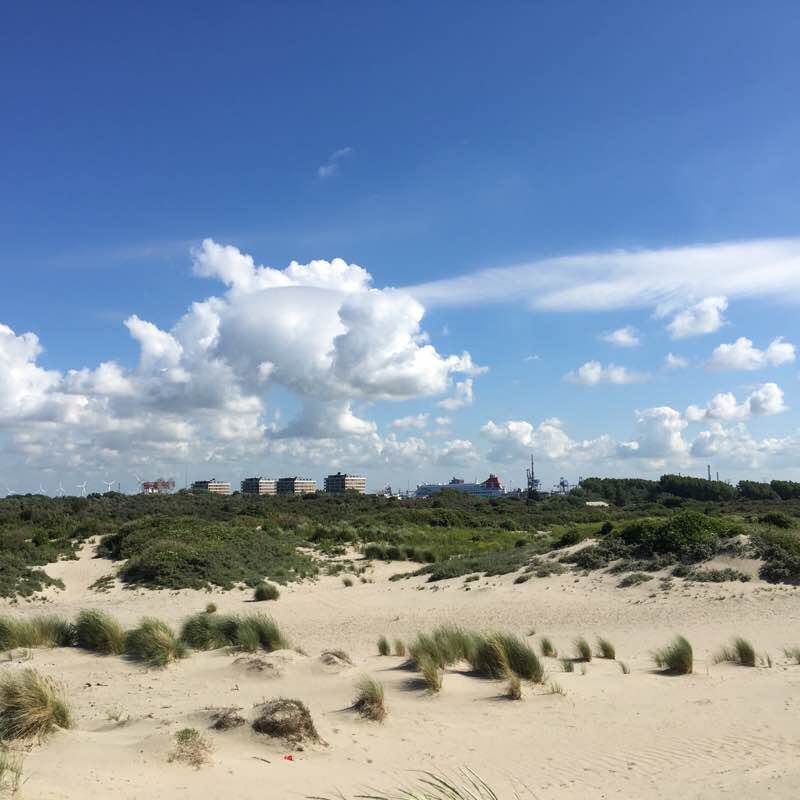Grote Rivierenpad part 1: Hoek van Holland walking route map in Hoek van Holland