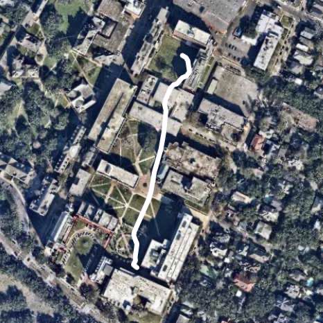 Dorm to music building