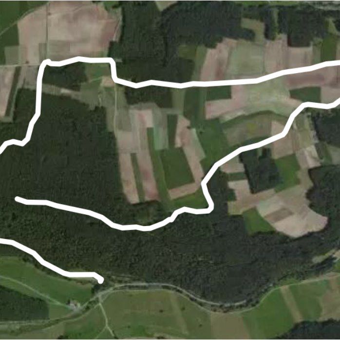 Monastery chapel at Dietenhofen Rundweg walking route map in Dietenhofen