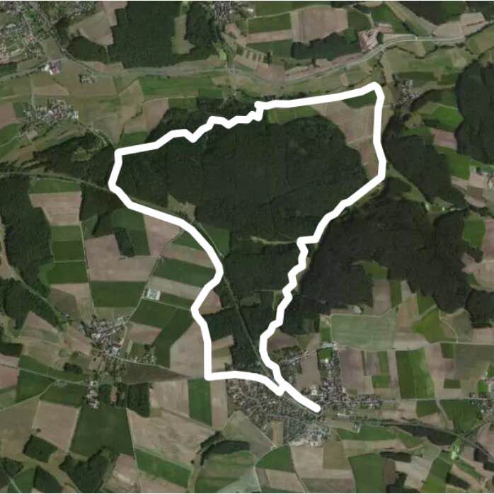 Hagenbüchach circular route walking route map in Emskirchen