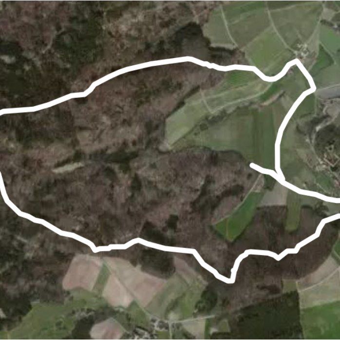 Circular path at Virnsberg walking route map in Flachslanden