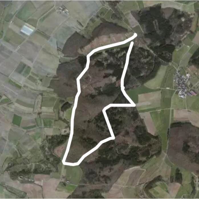 Walddachsbach walking route map in Dietersheim