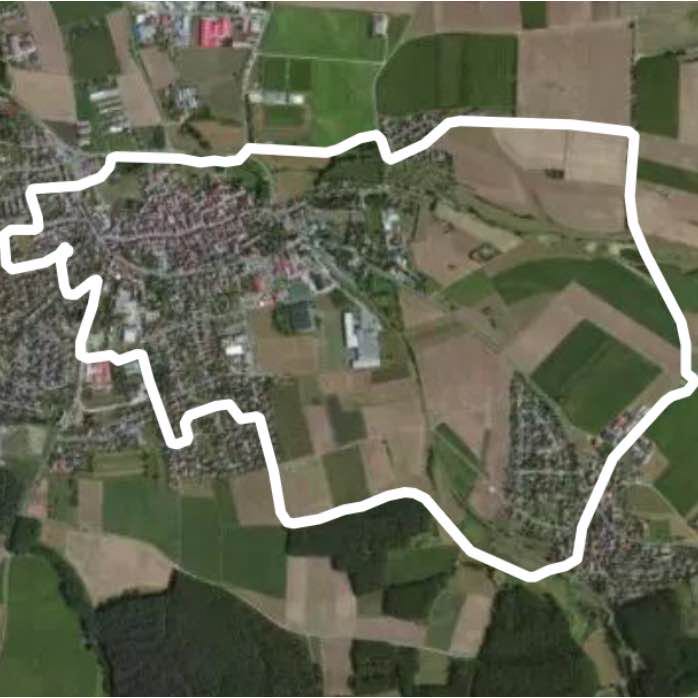 Circular route Markt Erlbach Eschenbach walking route map in Markt Erlbach