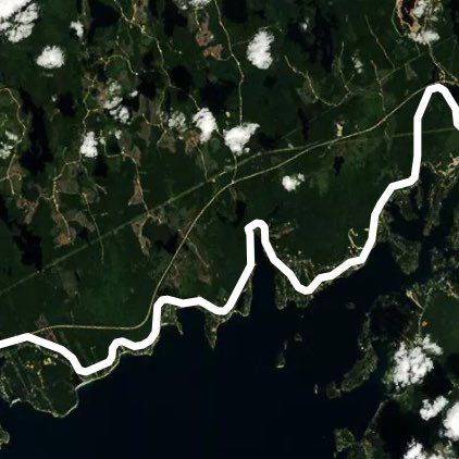 St. Margrets bay trail walking route map in Upper Tantallon
