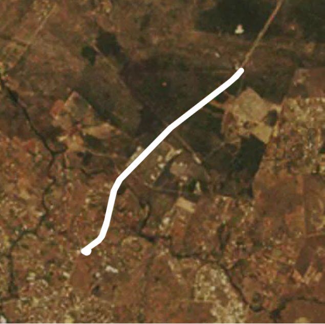 Airport Road  walking route map in Bulawayo