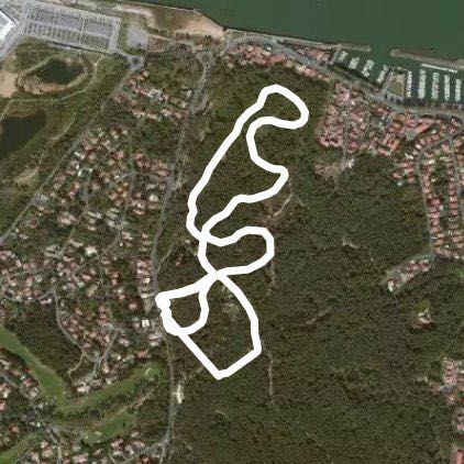 Chiberta walking route map in Anglet