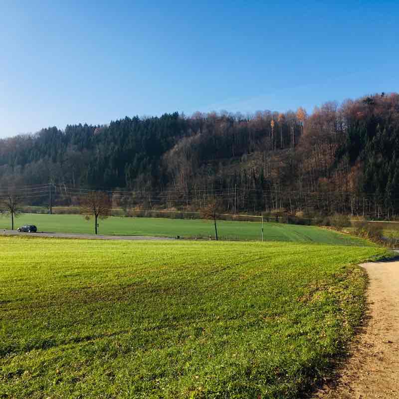 Eremitage roundtrip walking route map in Rheinfelden