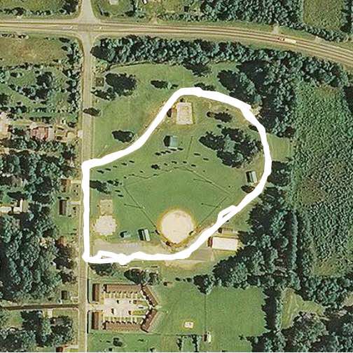 Northside City Park walking route map in Hope