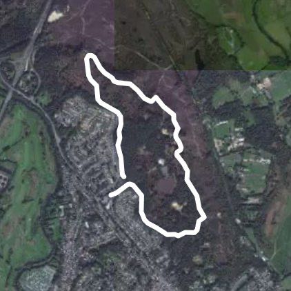 St Catherine's hill walking route map in Burton
