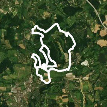 Box Hill Dorking walking route map in Brockham