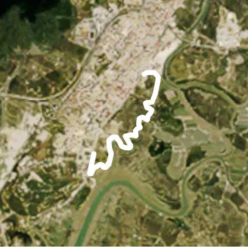 Trail "El Carrascón" walking route map in San Fernando