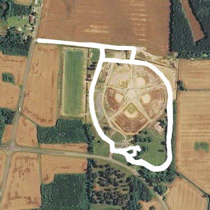 Walking trail walking route map in Lumberton