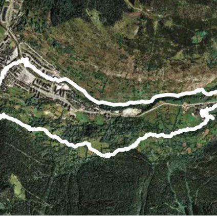 Vielha-Escunhau walking route map in Betren