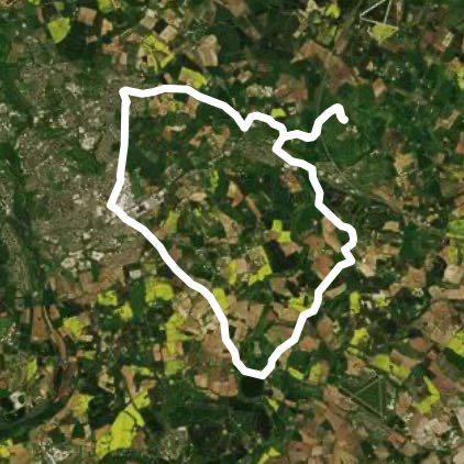 Stadhampton and the Ring Road walking route map in Waterstock