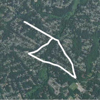 Billerica route walking route map in Wilmington