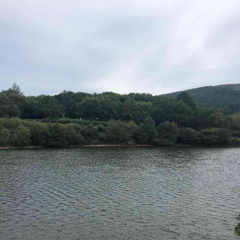 Lake walking route map in Bera