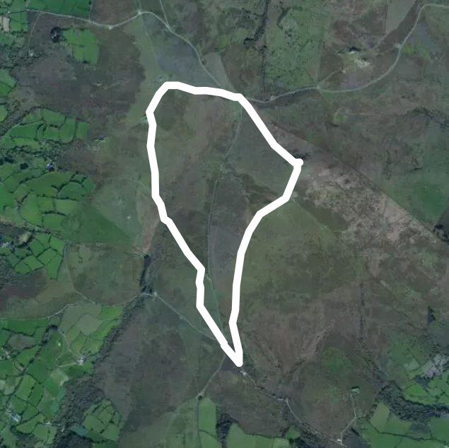 Rippon tor walk walking route map in Ashburton