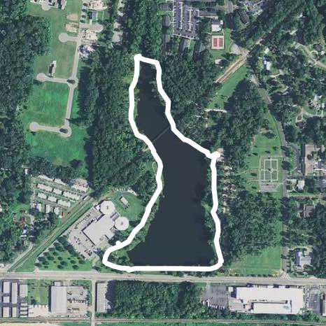 Cherokee Lake walking route map in Thomasville