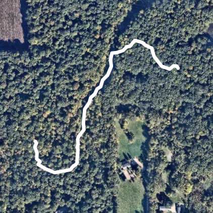 Red trail to Private Home Scio Preserve