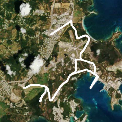 Jackets walking route map in Ceiba