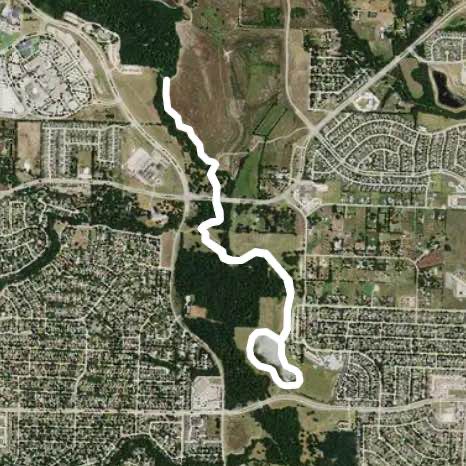 Oak point park walking route map in Parker