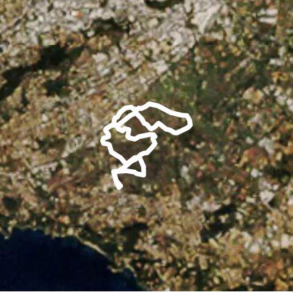 Plain of La Garde walking route map in Le Pradet