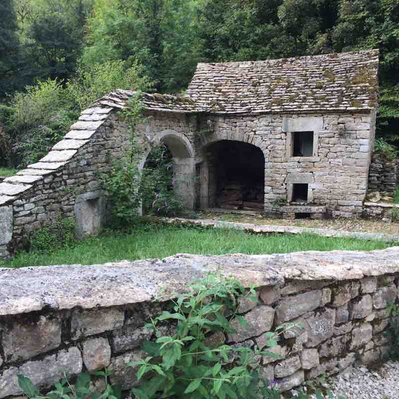 Baume the gentlemen walking route map in Hauteroche