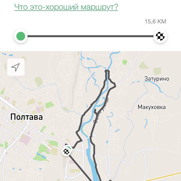 Great walking route map in Poltava