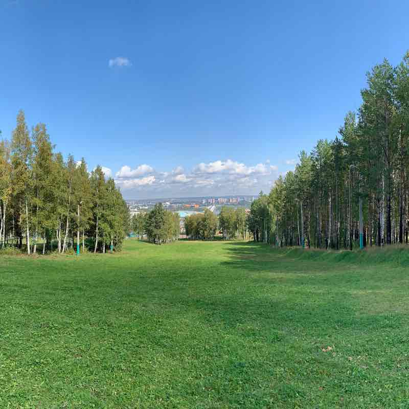 Academic Park walking route map in Khuzhir