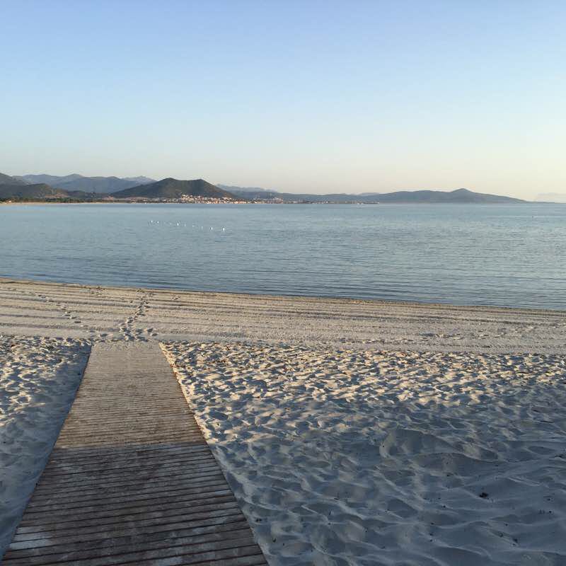 Santa Lucia - La Caletta walking route map in Santa Lucia