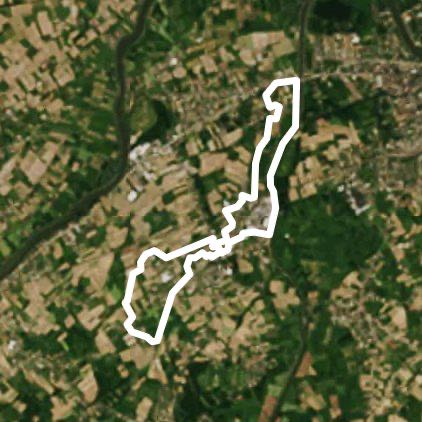 Walking between Dender and Schelle walking route map in Lebbeke