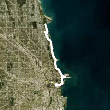 Walk along the lake in Chicago