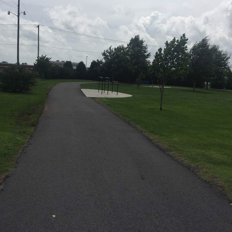 Library Park walking route map in Albertville