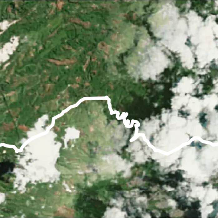 Armenia a Montenegro walking route map in Calarcá