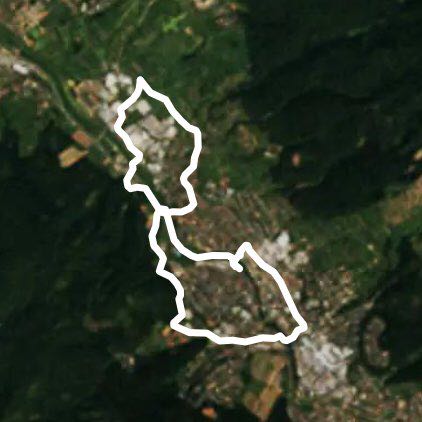 10 km Rotenfels / Kurpark walking route map in Gaggenau