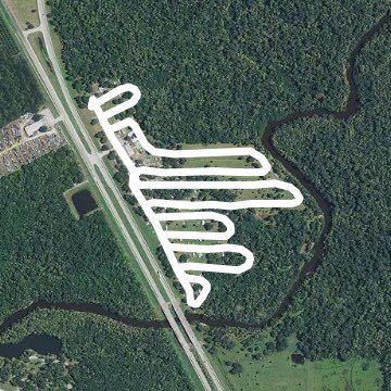 Peace river Wauchula walking route map in Zolfo Springs