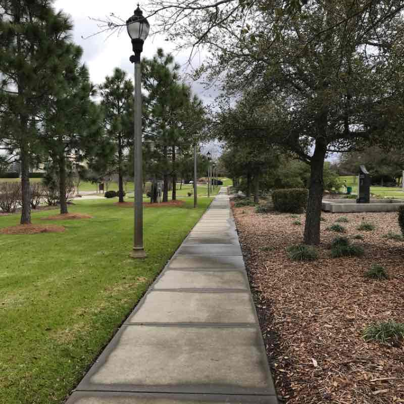 Veterans Park walking route map in Florence