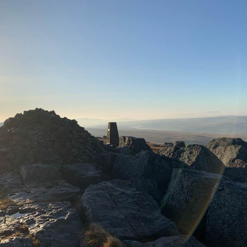 Great Whernside from Scar Head walking route map in Middlesmoor