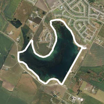 Lake Pflugerville Park walking route map in Manor