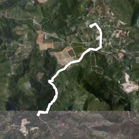 Camino Quatretonda walking route map in Barx