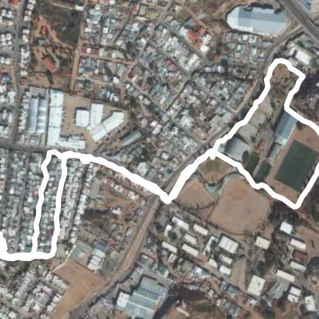 Sporting walking route map in Nogales