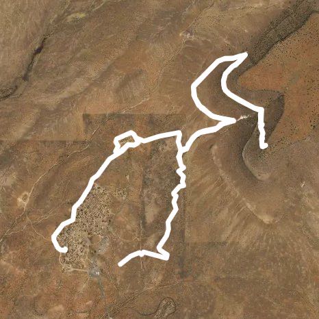 Table Top Mountain, City of Rocks State Park walking route map in Faywood