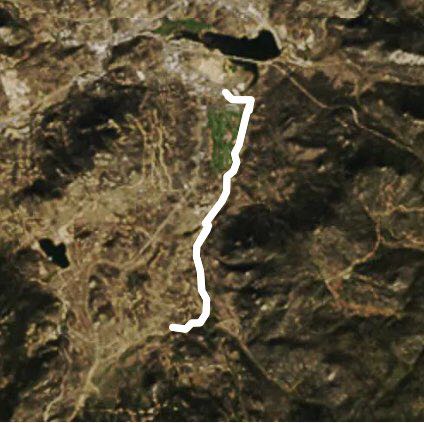 Estes Park Fish Creek trail walking route map in Estes Park