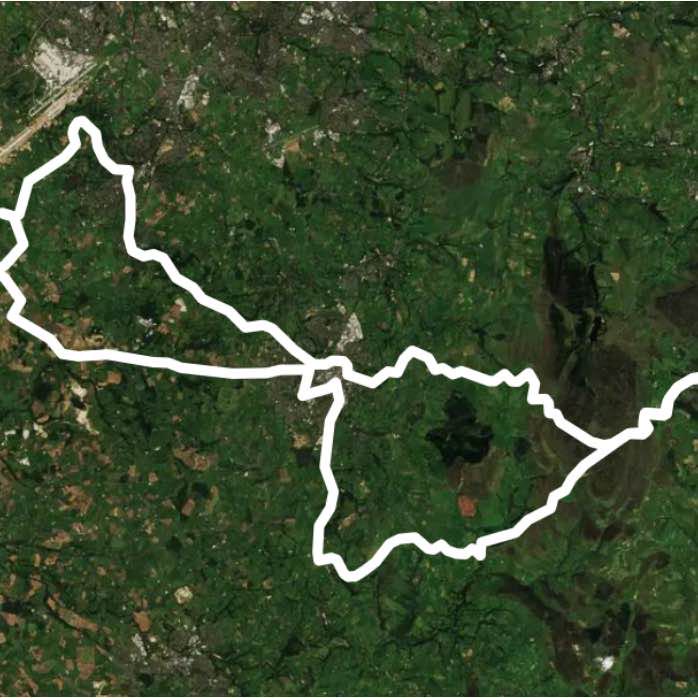 Buxton Blaze 53 walking route map in Mobberley
