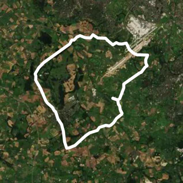 Knutsford 18 walking route map in Mobberley