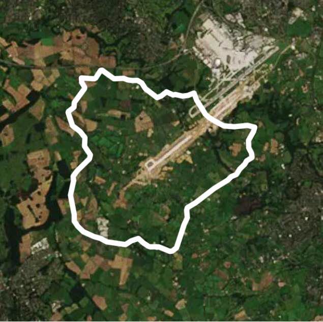 Basic airport tunnel 11 walking route map in Mobberley