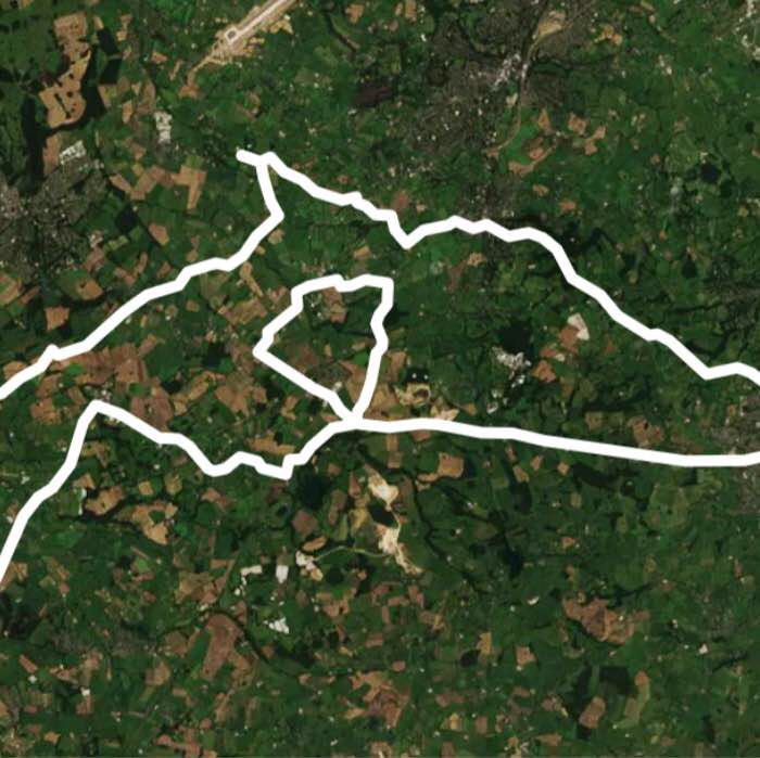 Macclesfield 35 walking route map in Mobberley